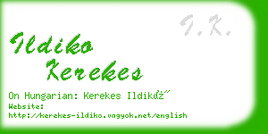 ildiko kerekes business card